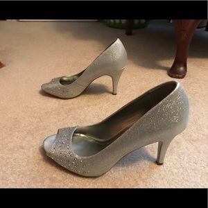 Beautiful silver heels. Worn twice.